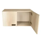 Armario aéreo de pared con dos puertas y tiradores rectangulares.