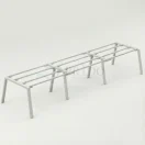 Estructura base metálica blanca Línea Fluxo para mesa de reunión Enio