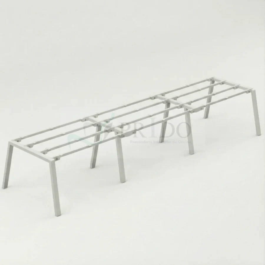 Estructura base metálica blanca Línea Fluxo para mesa de reunión Enio