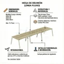 Vista de detalle de Mesa de Reunión Enio, mesas para oficina, recepción y espacios corporativos en Chile.