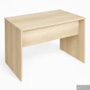 Mesa de trabajo melamina roble claro, diseño minimalista.