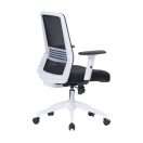 Silla de oficina ergonómica modelo Tossy en color blanco con respaldo alto.