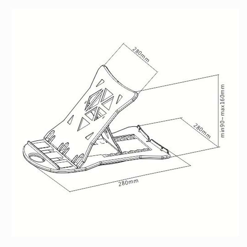 Alzador de notebook para escritorio
