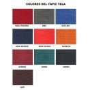 Muestra de colores disponibles para tapiz de tela.