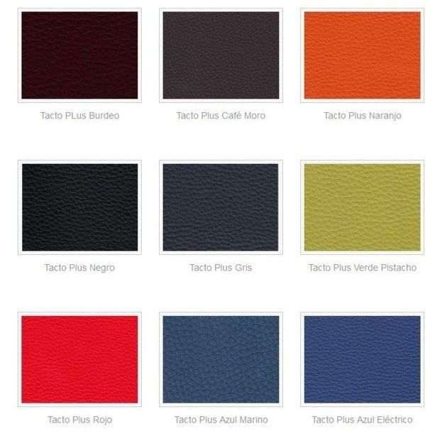 Muestra de colores disponibles para tapiz en ecocuero.
