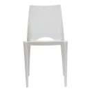 Silla monobloque blanca para hostelería.