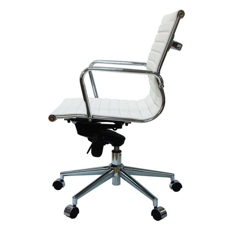 Silla gerencial Bishop baja blanca