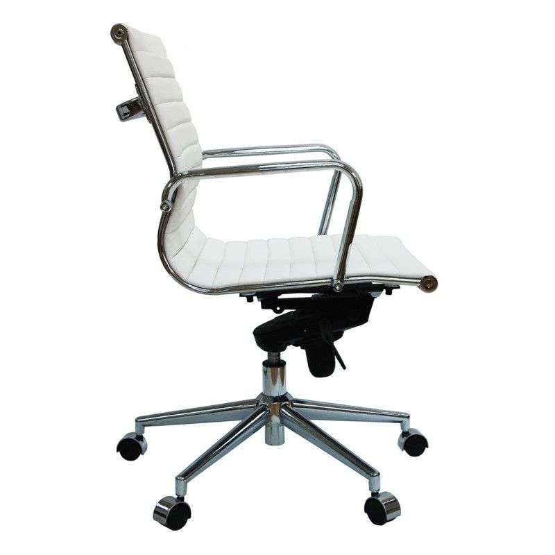 Silla gerencial Bishop baja blanca
