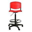 Silla cajero Iso polipropileno con aro metálico
