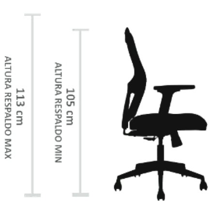 Vista de detalle de Silla Ejecutiva Andes, mueble para oficina en Chile.