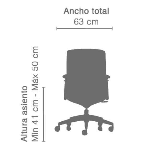 Vista de detalle de Silla Ejecutiva Atenea, mueble para oficina en Chile.