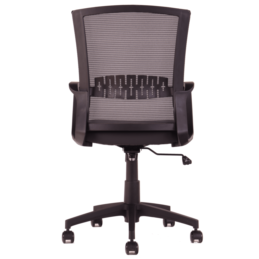 Vista posterior o lateral de Silla Operativa Clip, sillas operativas con diseño para oficinas y espacios corporativos en Chile.
