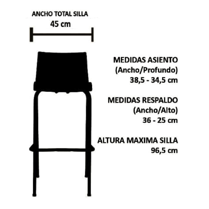 Vista de detalle de Taburete Cob, mueble para oficina en Chile.