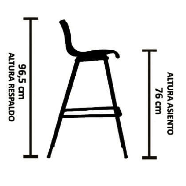 Vista de detalle de Taburete Cob, mueble para oficina en Chile.