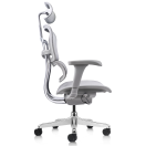 Vista posterior o lateral de Silla Gerencial Ergofit Gris Malla, sillones gerenciales con diseño para oficinas y espacios corporativos en Chile.