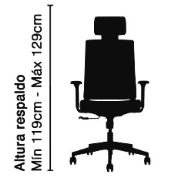Vista de detalle de Silla Ejecutiva Goya, mueble para oficina en Chile.