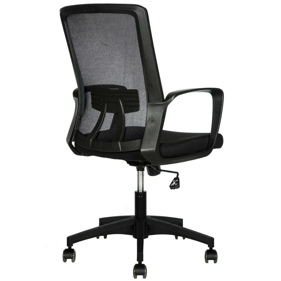 Vista posterior o lateral de Silla Operativa Happy, sillas operativas con diseño para oficinas y espacios corporativos en Chile.