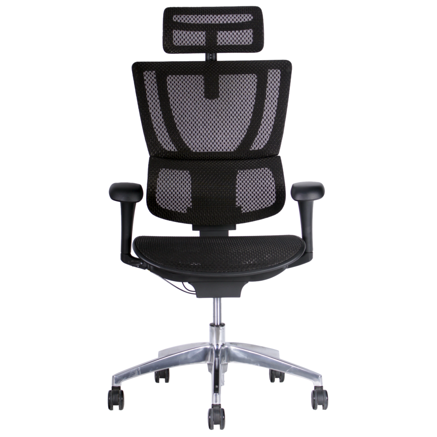 Vista posterior o lateral de Sillón Gerencial IOO Black, sillones gerenciales con diseño para oficinas y espacios corporativos en Chile.