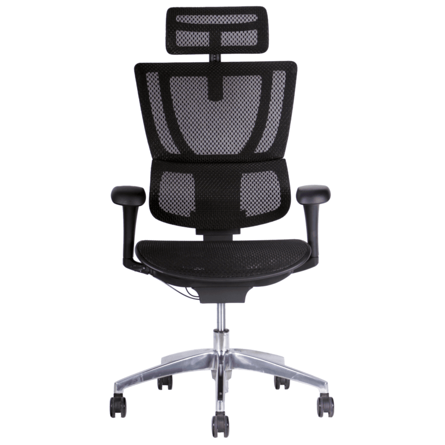 Vista posterior o lateral de Sillón Gerencial IOO Black, sillones gerenciales con diseño para oficinas y espacios corporativos en Chile.