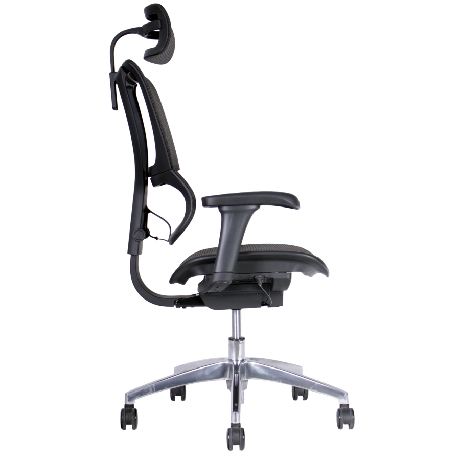 Vista posterior o lateral de Sillón Gerencial IOO Black, sillones gerenciales con diseño para oficinas y espacios corporativos en Chile.