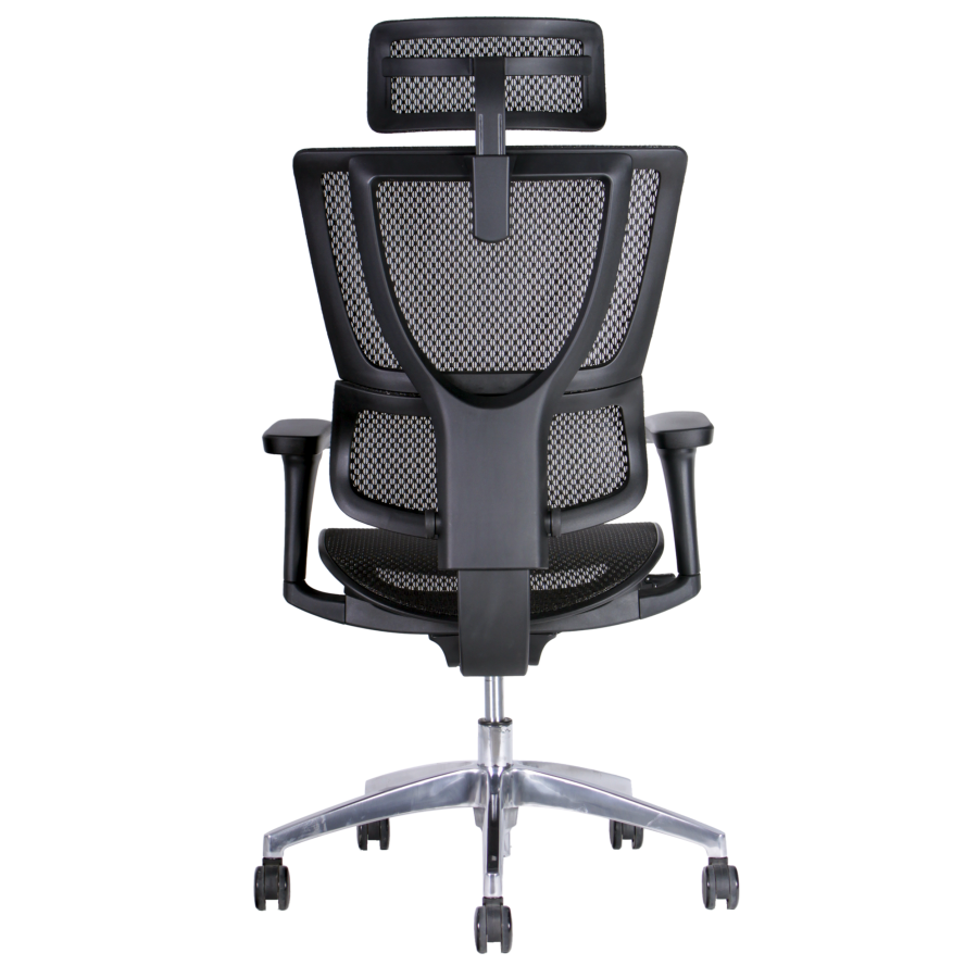 Vista posterior o lateral de Sillón Gerencial IOO Black, sillones gerenciales con diseño para oficinas y espacios corporativos en Chile.