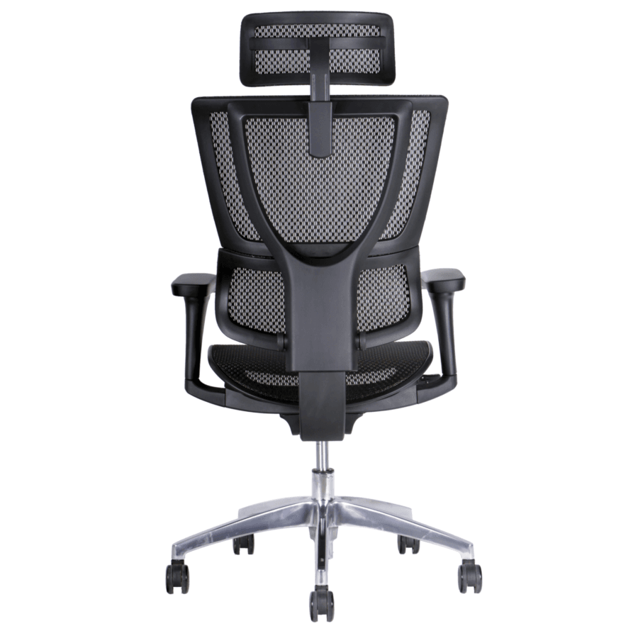 Vista posterior o lateral de Sillón Gerencial IOO Black, sillones gerenciales con diseño para oficinas y espacios corporativos en Chile.