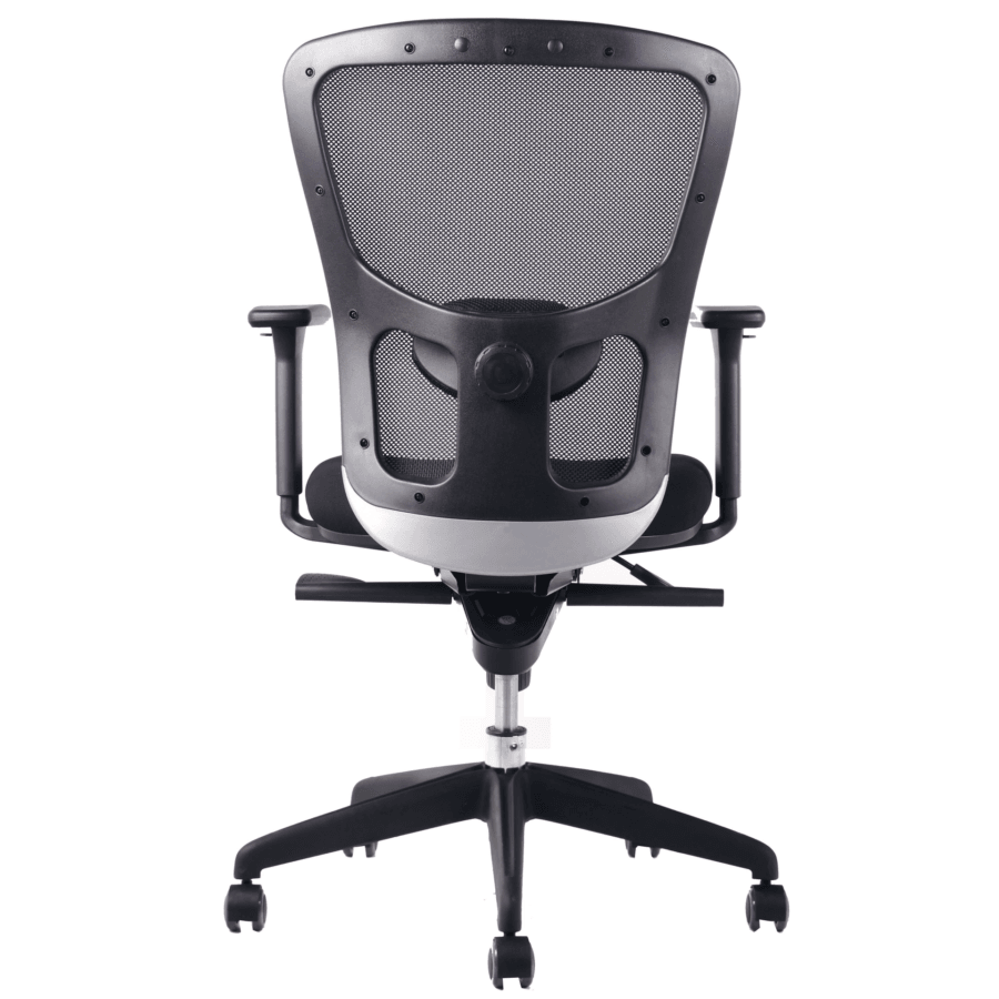 Vista posterior o lateral de Silla Ejecutiva Leep, sillas ejecutivas con diseño para oficinas y espacios corporativos en Chile.