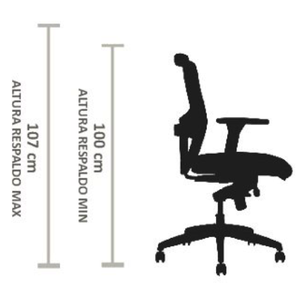 Vista de detalle de Silla Ejecutiva Leep, mueble para oficina en Chile.