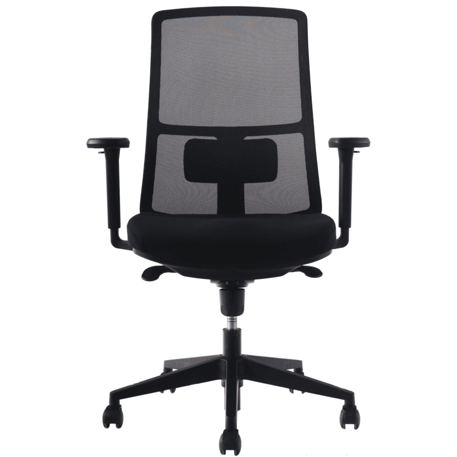 Vista posterior o lateral de Silla Ejecutiva Tela, sillas ejecutivas con diseño para oficinas y espacios corporativos en Chile.