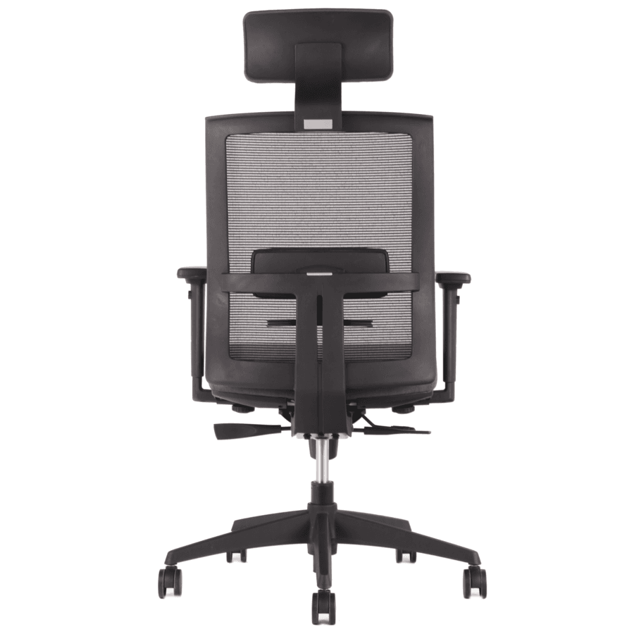 Vista posterior o lateral de Silla Gerencial Tor, sillones gerenciales con diseño para oficinas y espacios corporativos en Chile.