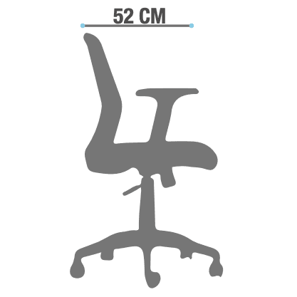 Vista de detalle de Silla Operativa Cuba, mueble para oficina en Chile.