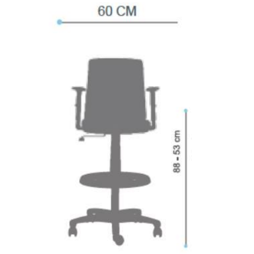 Vista de detalle de Silla Cajero Cuba, mueble para oficina en Chile.