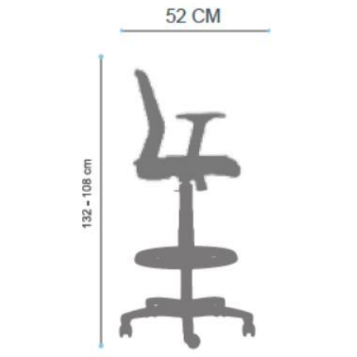 Vista de detalle de Silla Cajero Cuba, mueble para oficina en Chile.