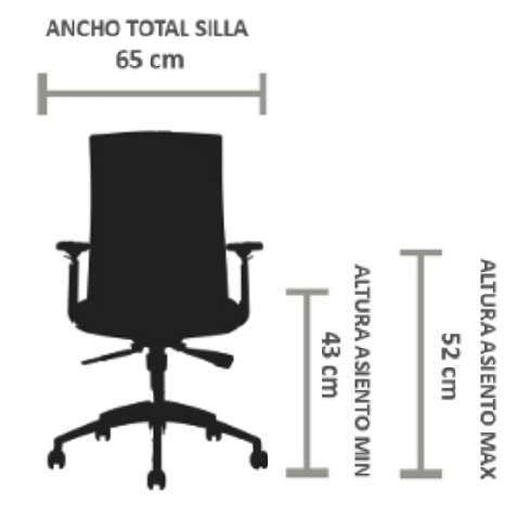 Vista de detalle de Silla Ejecutiva Focus Blanca, mueble para oficina en Chile.