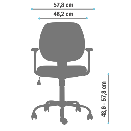 Vista de detalle de Silla Operativa Génova, mueble para oficina en Chile.