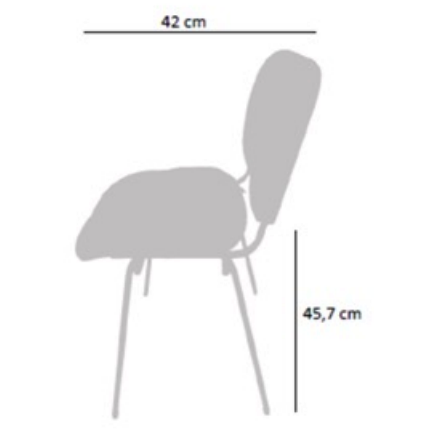 Vista de detalle de Silla de Visita Novaiso Tapizada, mueble para oficina en Chile.
