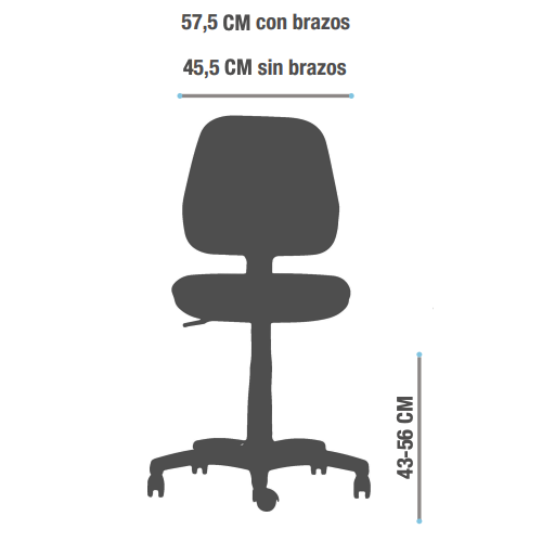 Vista de detalle de Silla Operativa Rudy Alta, mueble para oficina en Chile.
