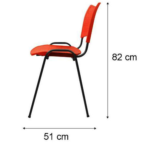 Vista de detalle de Silla Spring Polipropileno, mueble para oficina en Chile.