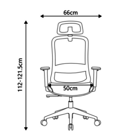 Vista de detalle de Silla Ejecutiva BKN, mueble para oficina en Chile.
