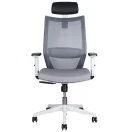 Vista posterior o lateral de Silla Ejecutiva Lena Gris, sillas ejecutivas con diseño para oficinas y espacios corporativos en Chile.