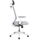 Vista posterior o lateral de Silla Ejecutiva Lena Gris, sillas ejecutivas con diseño para oficinas y espacios corporativos en Chile.