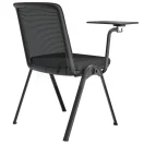 Silla Delta de formación con mesa abatible, malla negra.