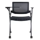 Silla de capacitación Elba con paleta abatible y respaldo de malla.