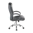 Sillón ejecutivo Adriatic en ecocuero negro, respaldo alto.