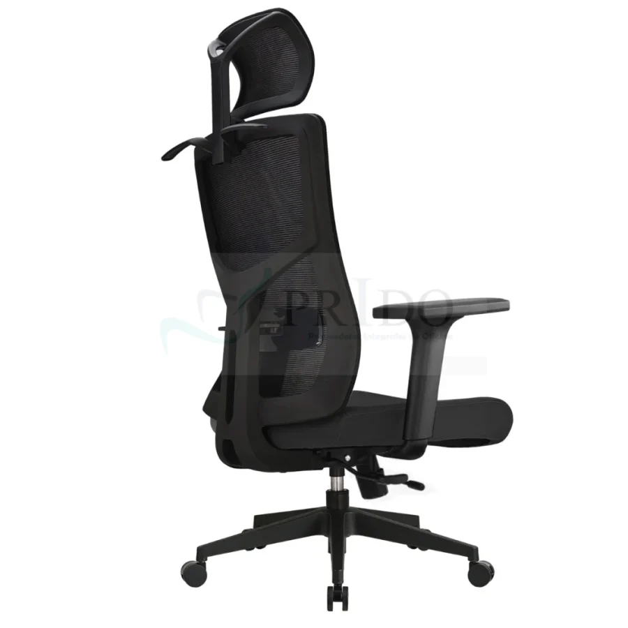 Vista posterior o lateral de Silla Ejecutiva Slider New, sillas ejecutivas con diseño para oficinas y espacios corporativos en Chile.