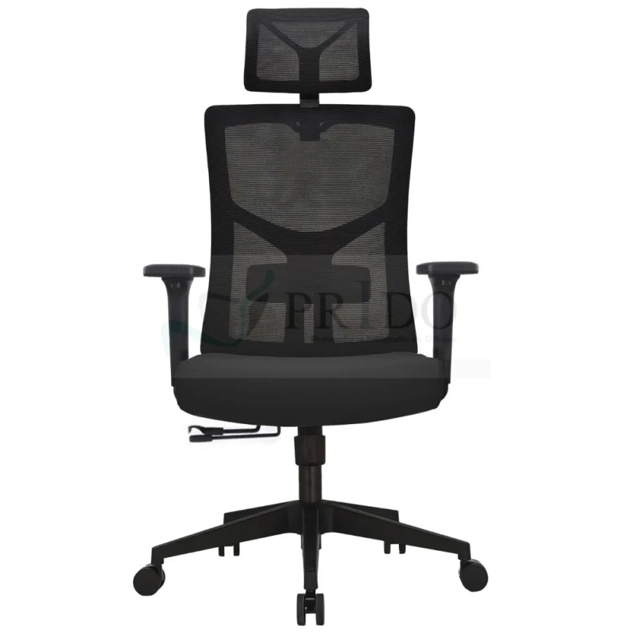 Vista frontal de Silla Ejecutiva Slider New, sillas ejecutivas para oficina, recepción o espacios de trabajo en Chile.