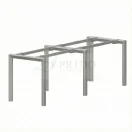 Estructura metálica de mesa de reunión Hestia, base modular sin cubierta, imagen de producto en fondo blanco.