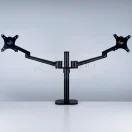 Soporte Atlas Doble de color negro para dos monitores