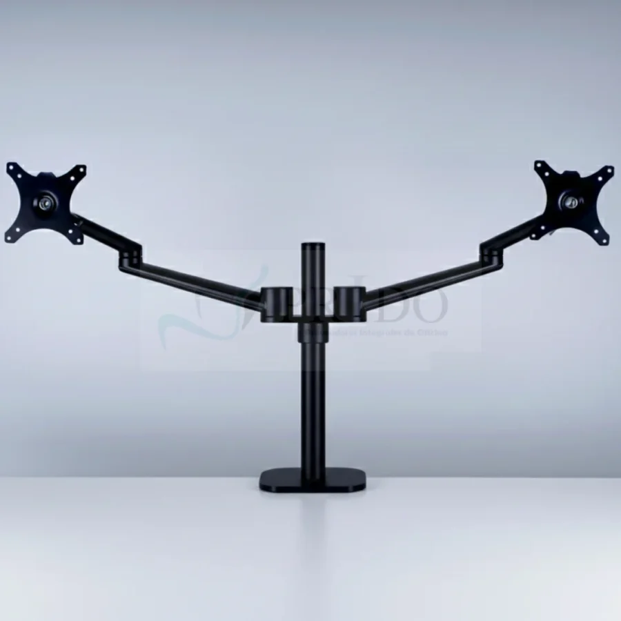 Soporte Atlas Doble de color negro para dos monitores