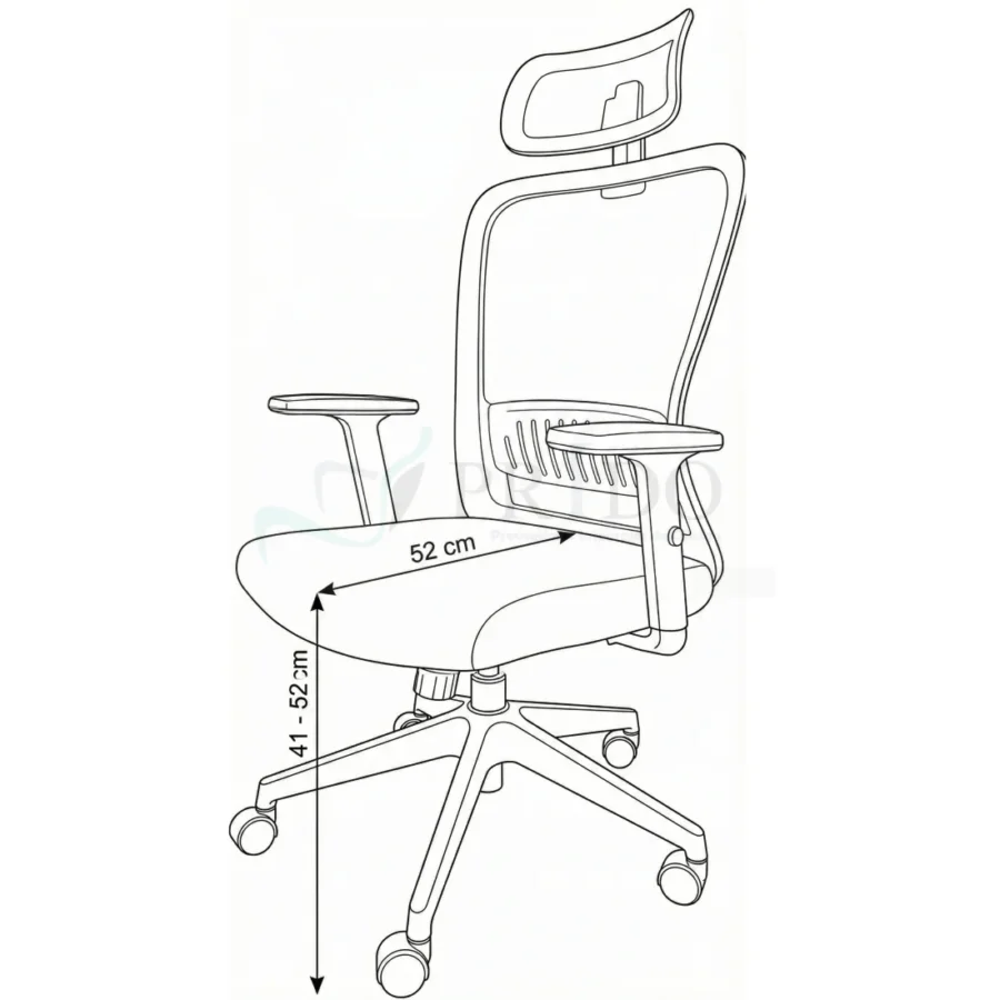 Vista de detalle de Silla Ejecutiva Eko Ergo, mueble para oficina en Chile.
